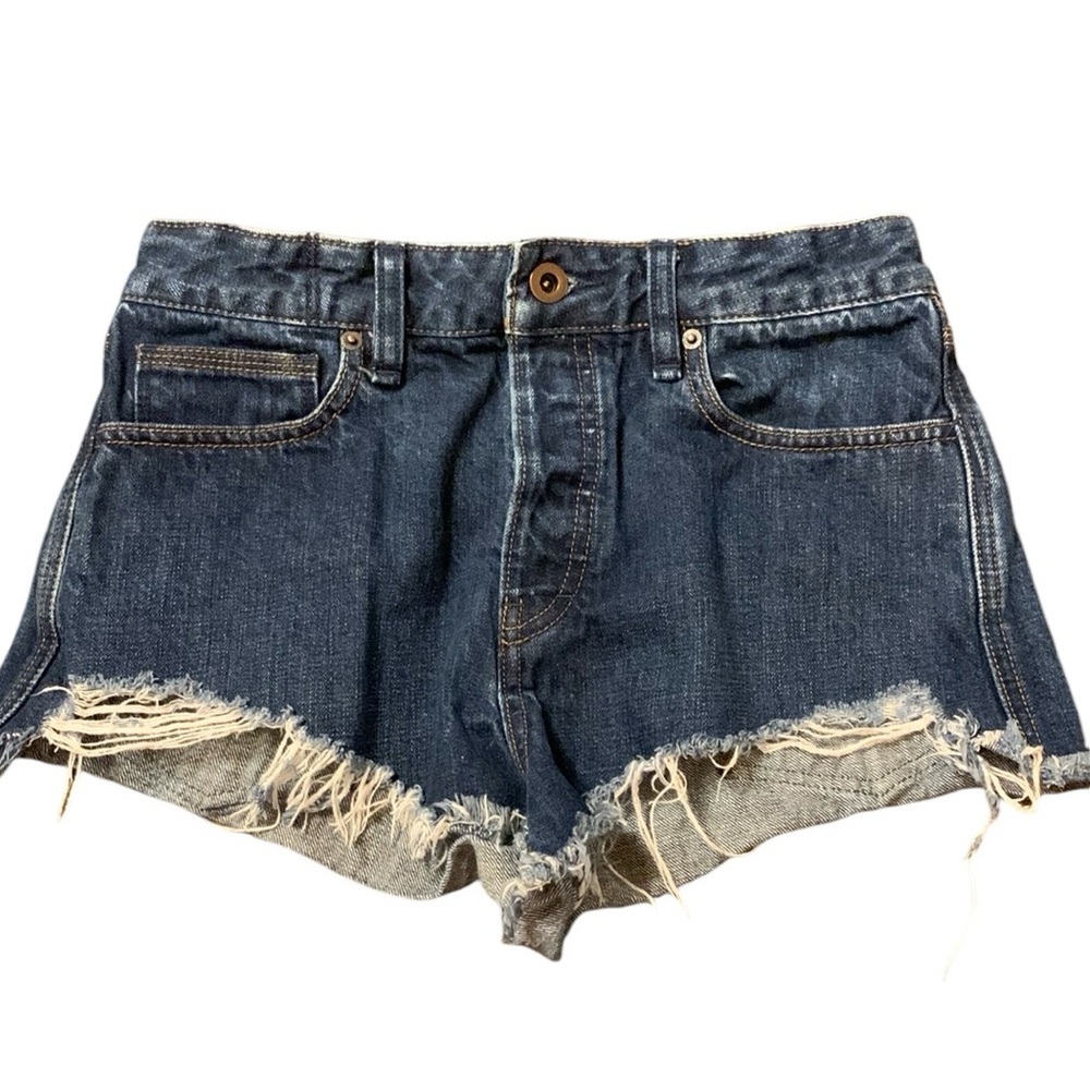 Free People women’s denim cut-off shorts button fly size 27 beachy coastal fest